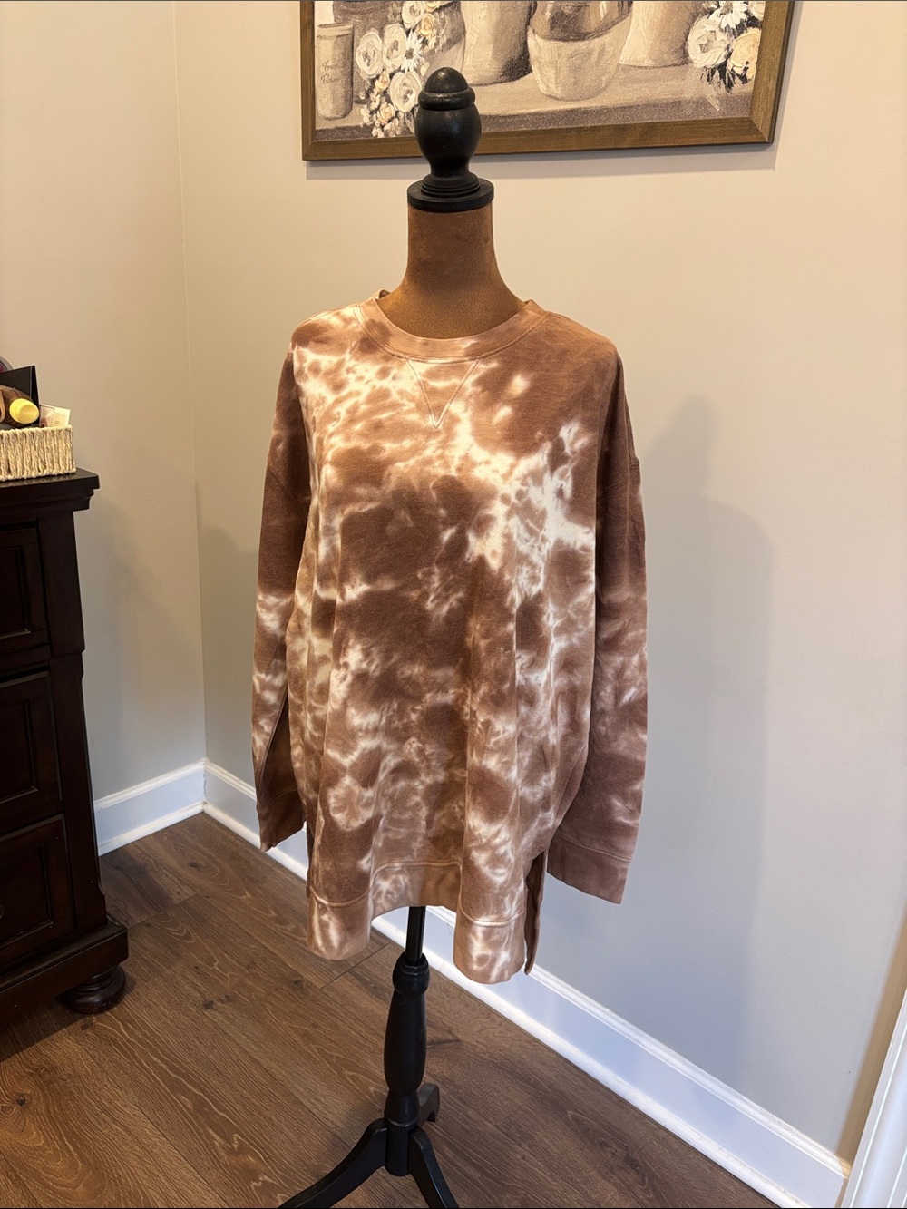 Terra & Sky Tie-Dye Brown Crewneck Sweatshirt